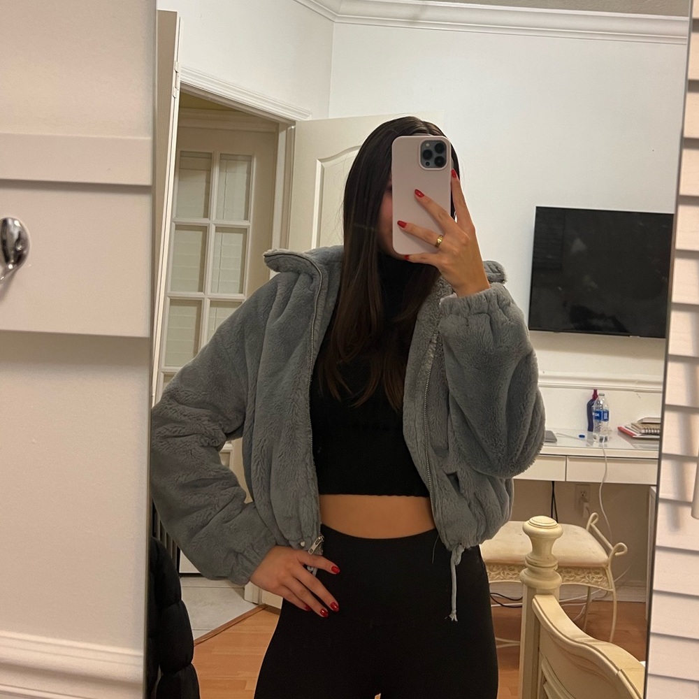 Missguided Faux Fur Coat size 2